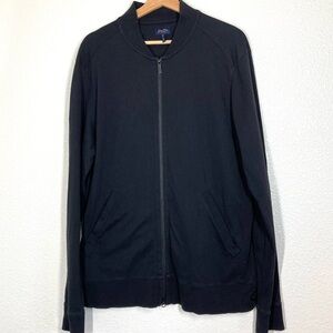 Good Man Brand Jacket Mens XL Black Cotton Bomber Full Zip Sweatshirt Casual